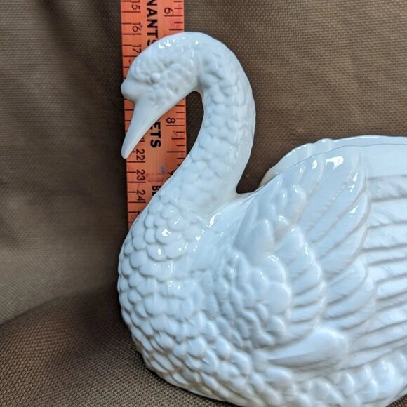 VINTAGE 1982 Schmid Swan Night Light Cover Fine Bone China - Picture 8 of 9